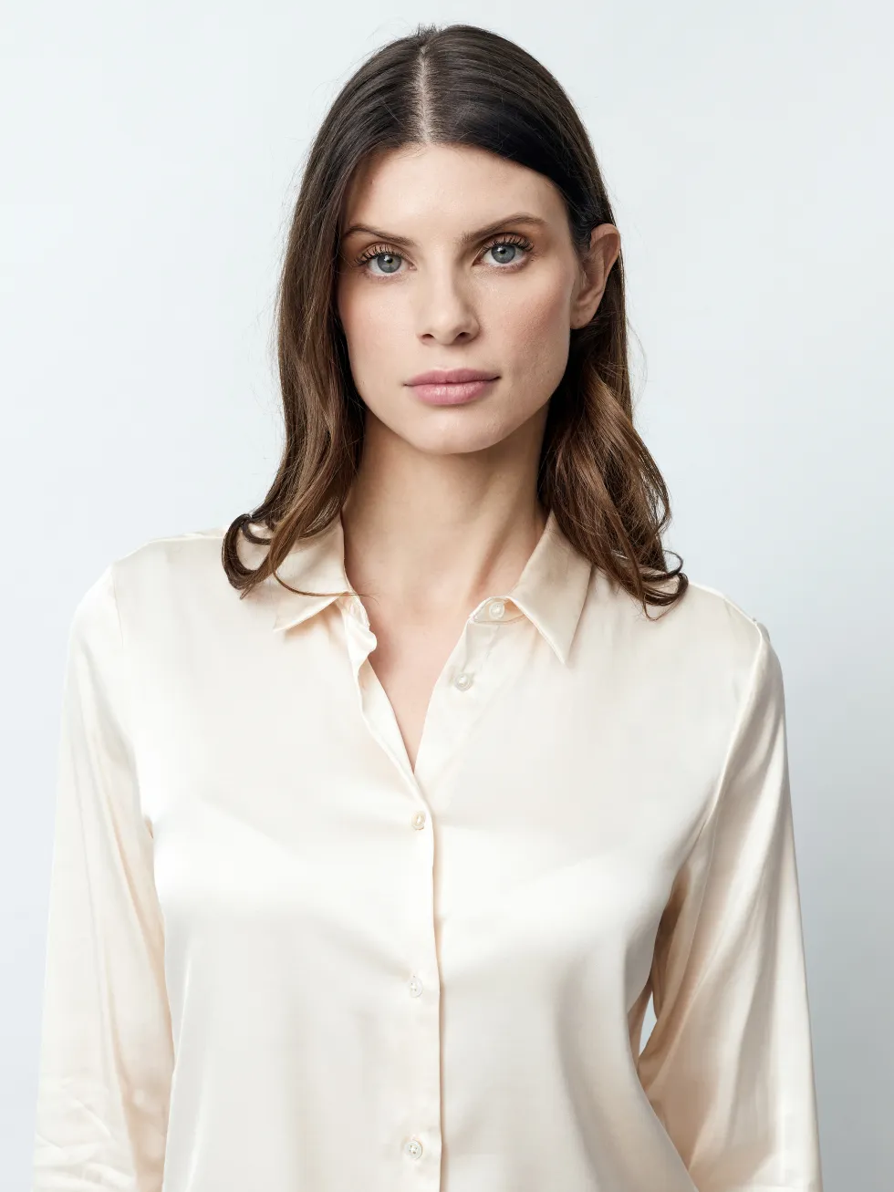 ADRIANA - Langarm Damenbluse, gewebt